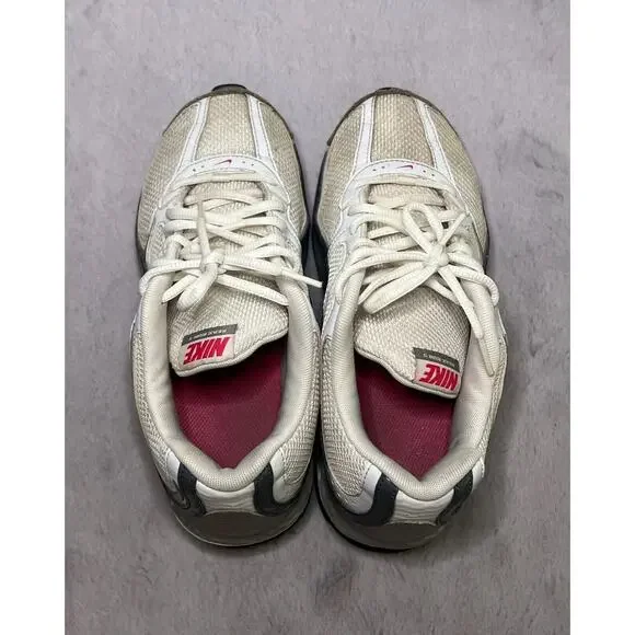 Nike Reax Run 5 White Metallic Silver w Pink Running Shoes (US Women's Size 7.5) - Picture 5 of 6